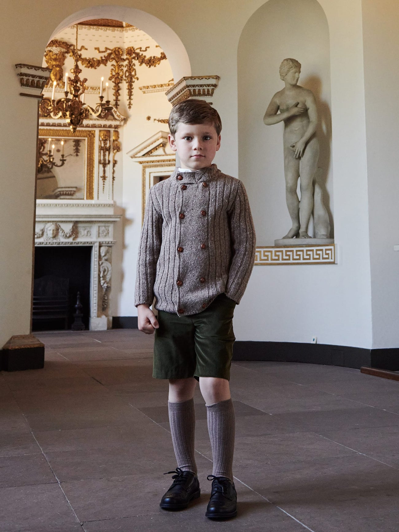 Brown Bolo Merino Boy Cardigan