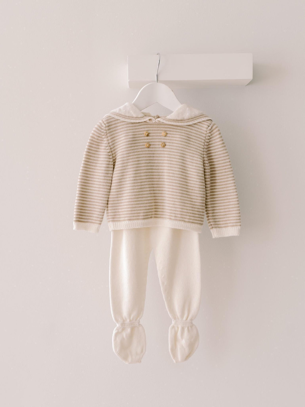 Ivory Borja Merino Baby Knitted Set