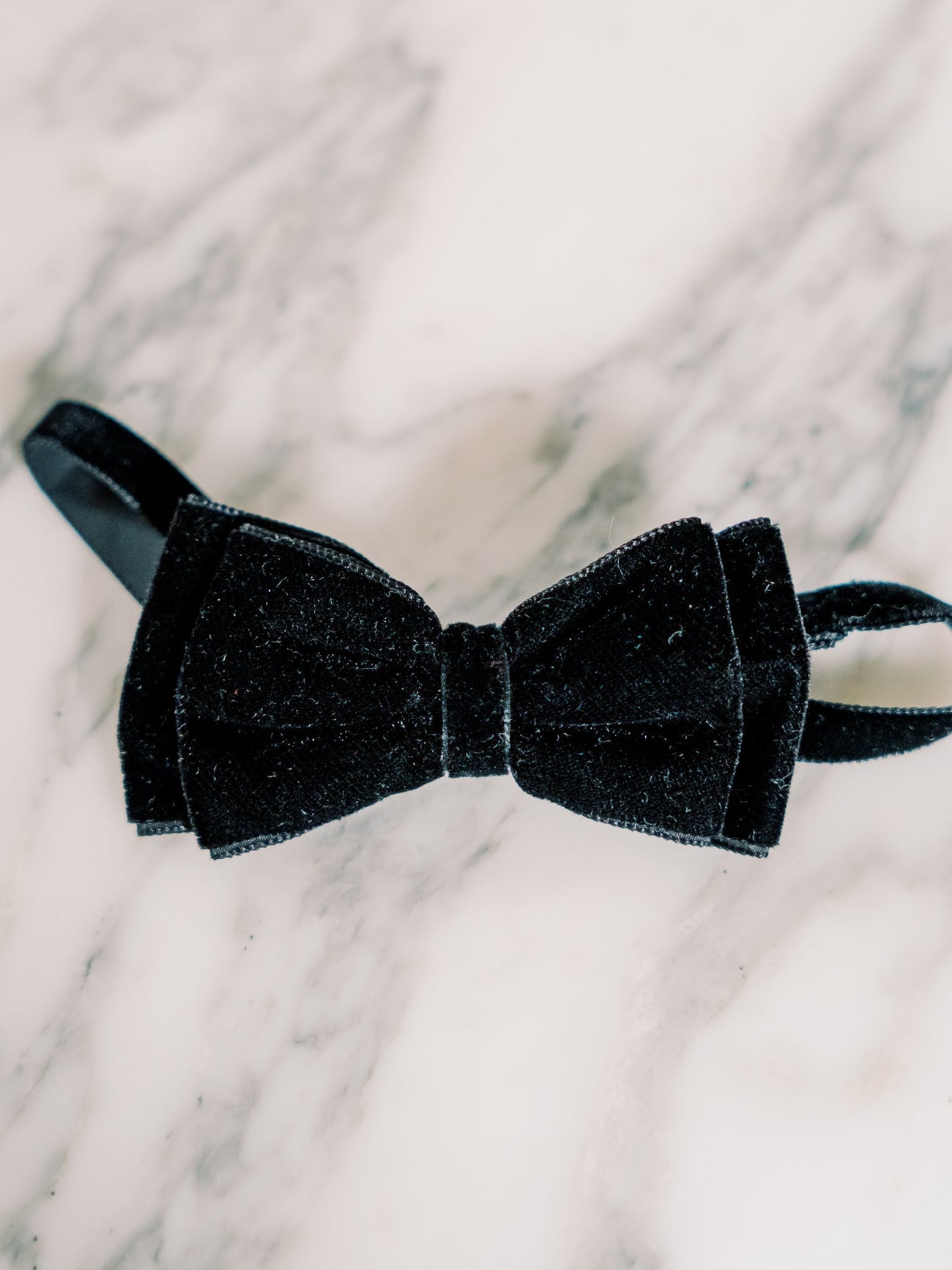 Black Velvet Boy Bow Tie