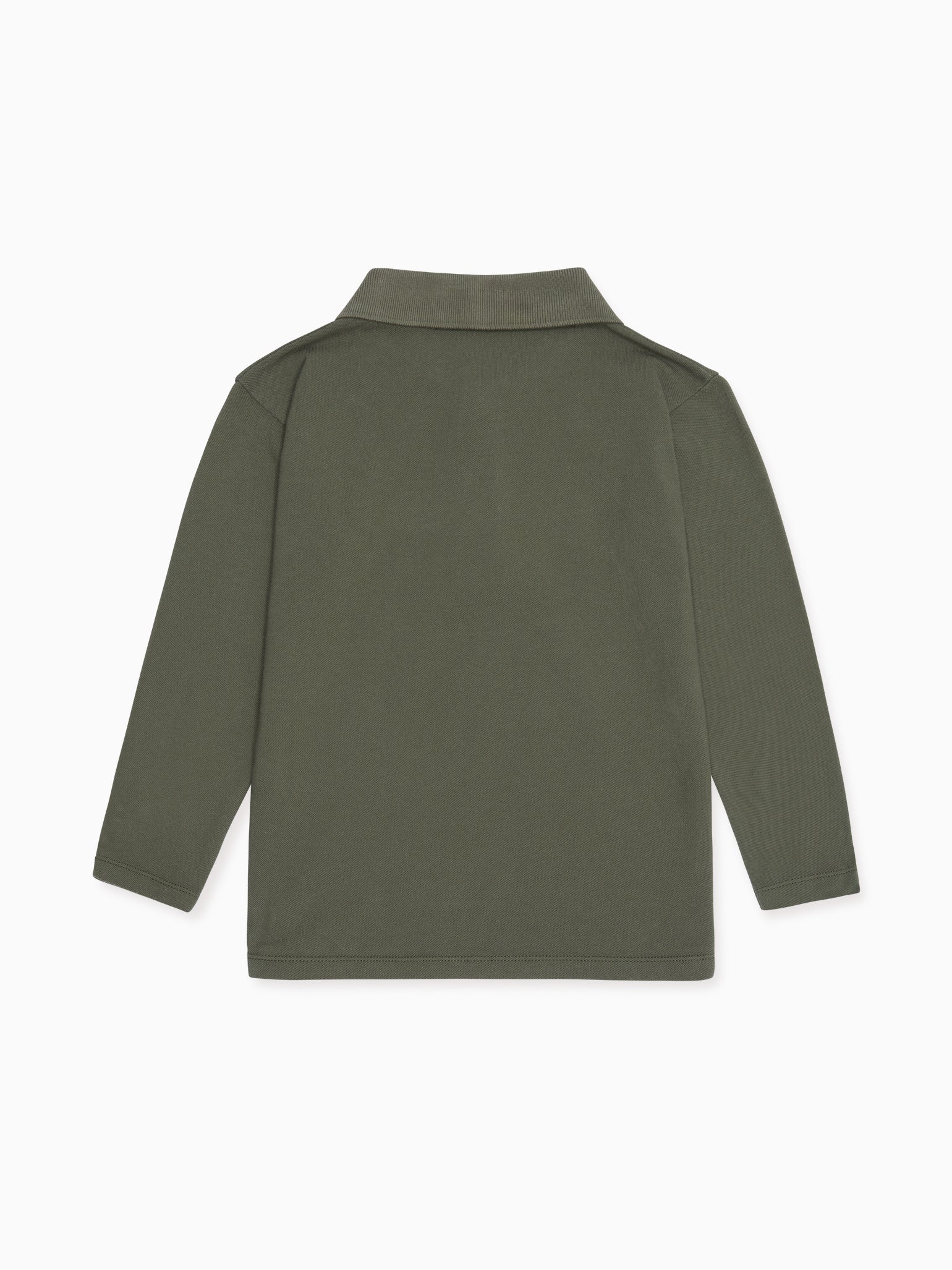 Olive Braulio Long Sleeve Boy Polo Shirt