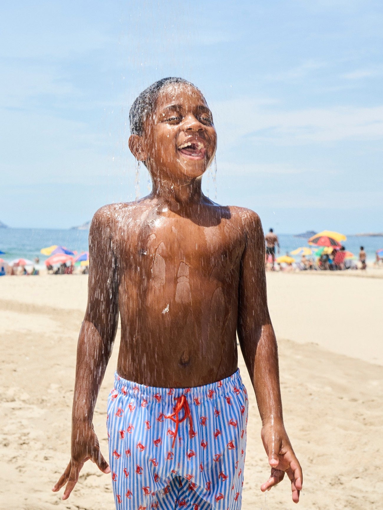 Blue Stripe Bravo Boy Swim Short