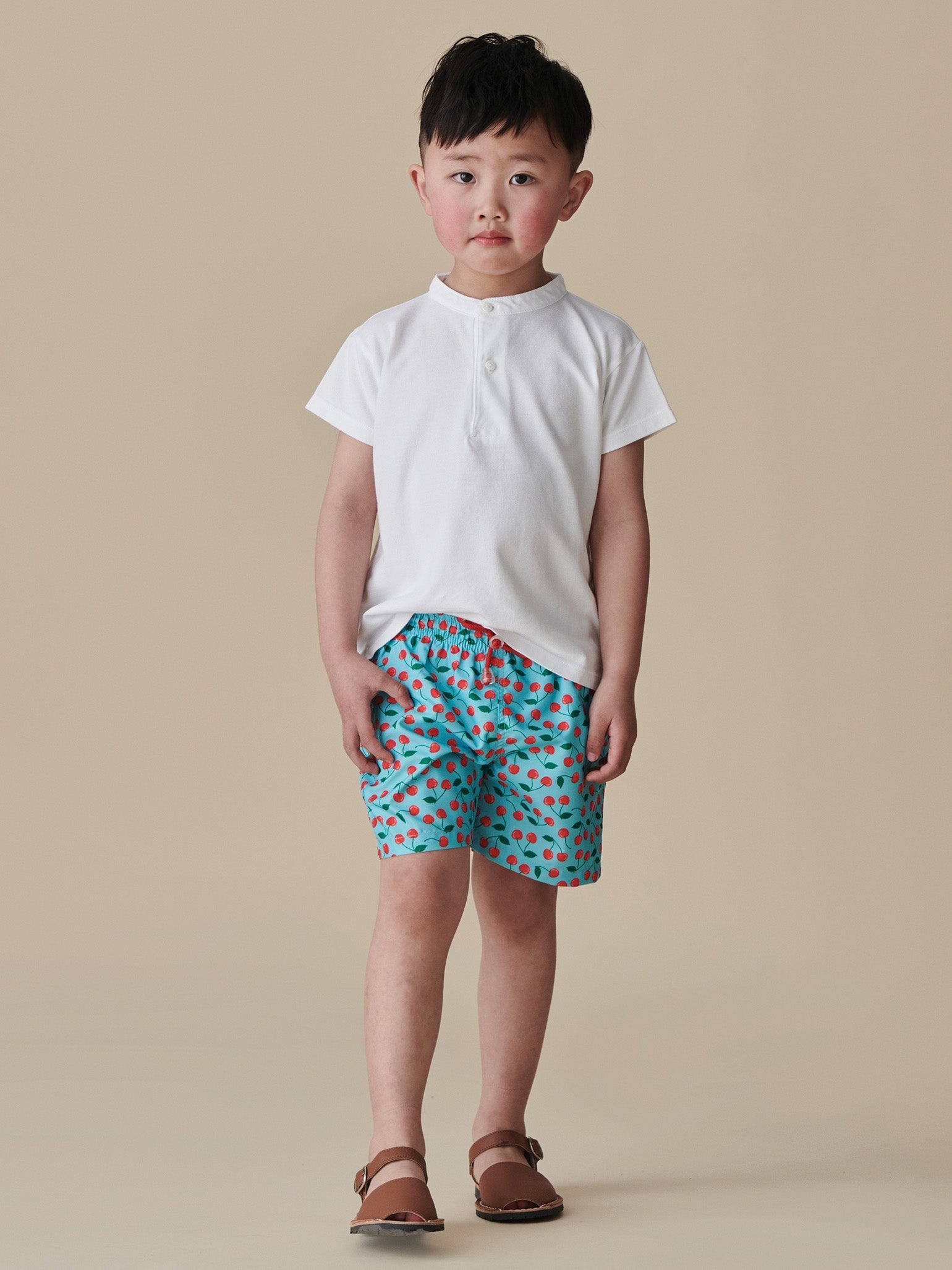 Red Cherry Bravo Boy Swim Shorts