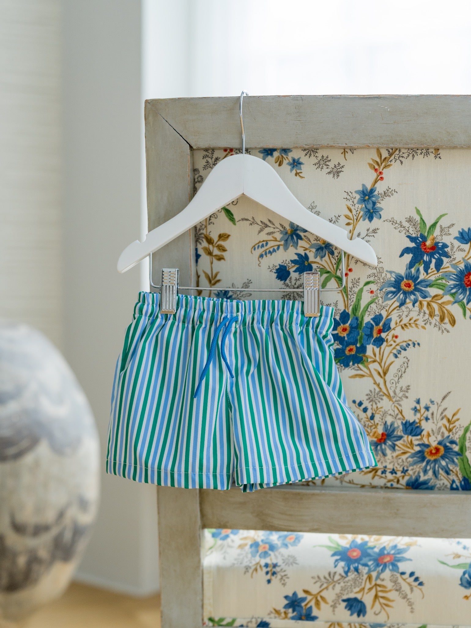 Green Stripe Bravo Baby Boy Swim Short