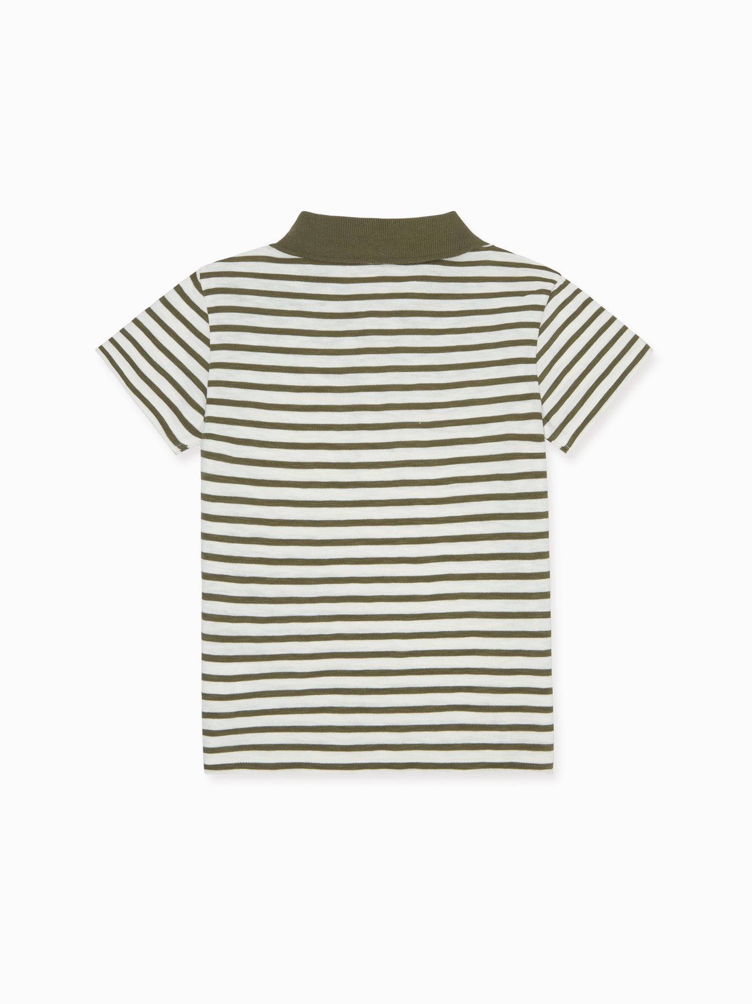 Sage Stripe Brima Boy Cotton Polo Shirt