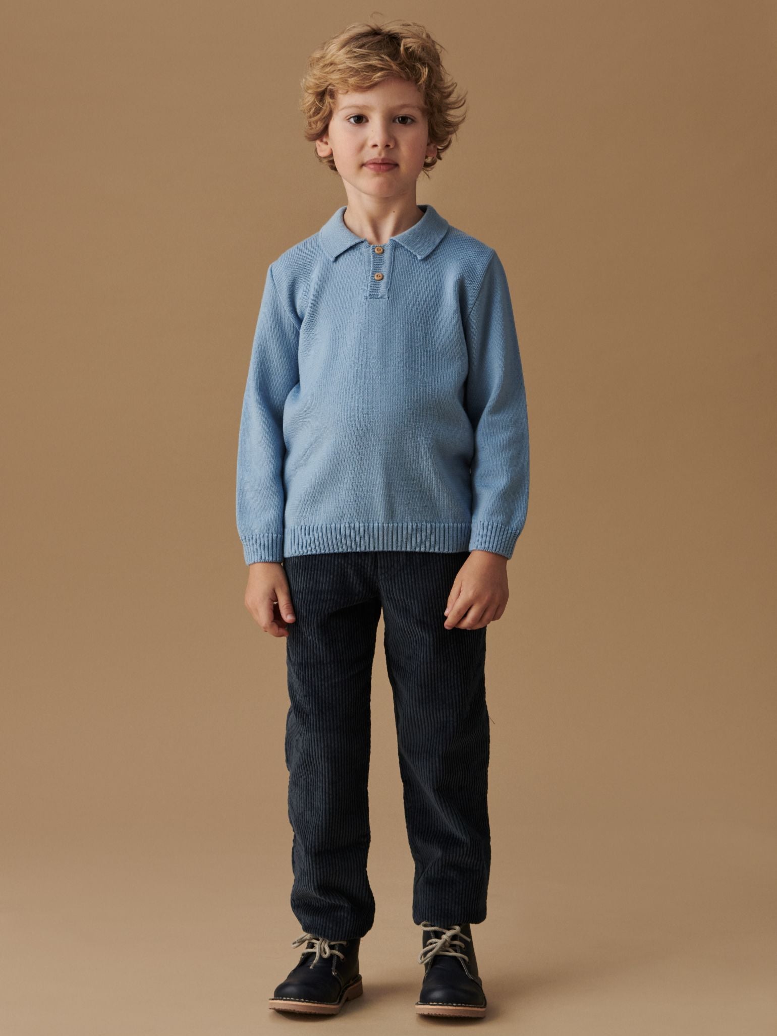 Dusty Blue Brio Merino Boy Jumper