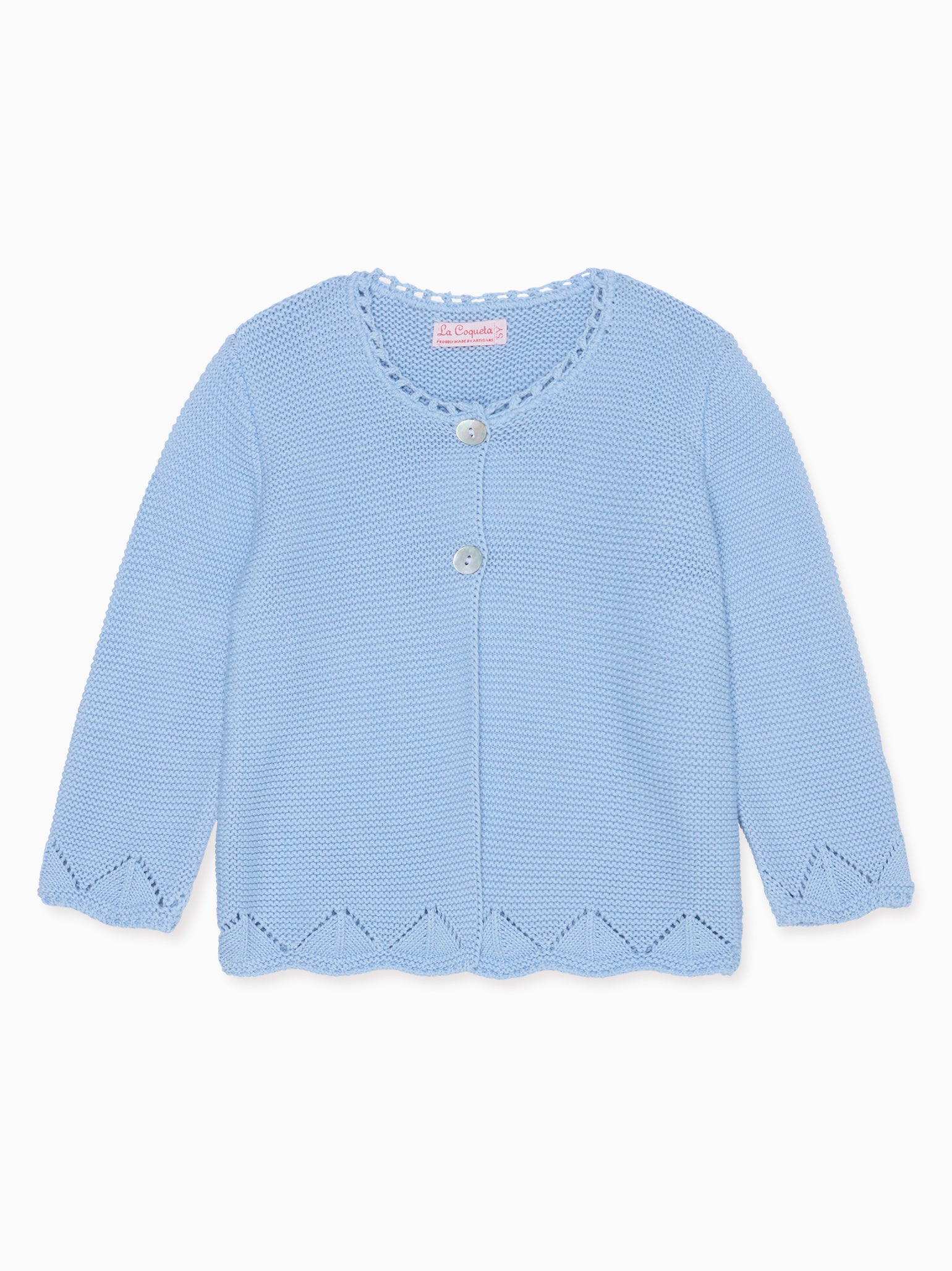 Dusty Blue Brisa Cotton Girl Cardigan