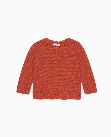 Terracotta Brisa Merino Baby Cardigan