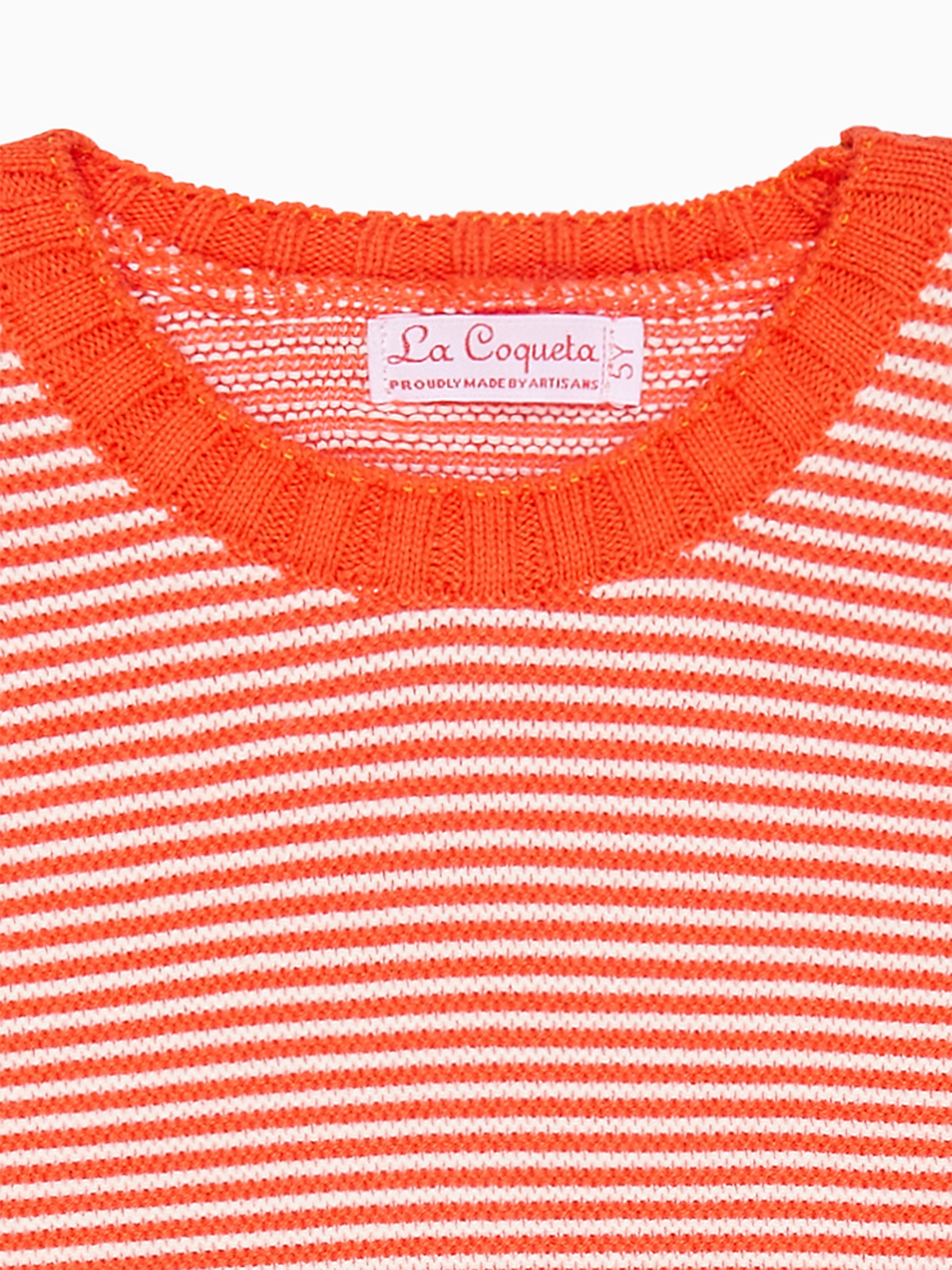 Coral Stripe Bromo Cotton Boy Jumper