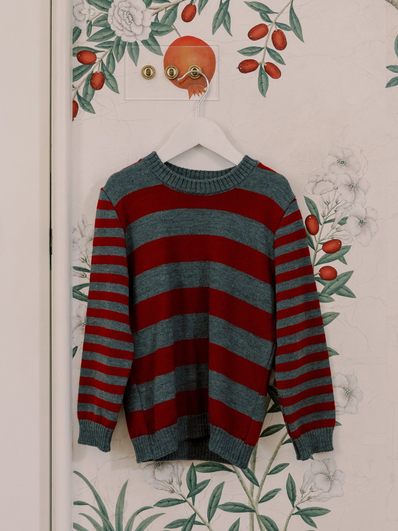 Burgundy Stripe Bromo Merino Boy Jumper