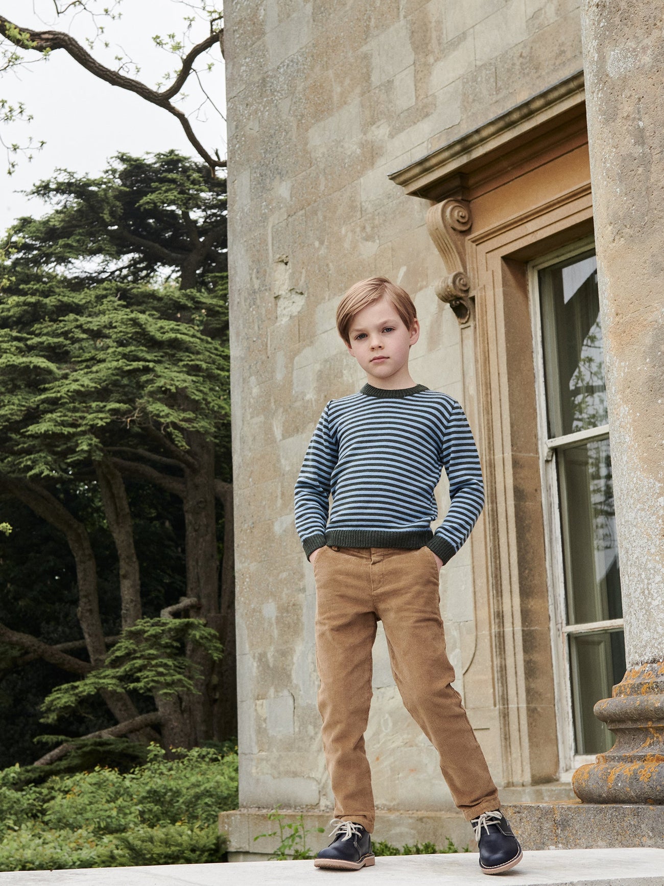 Green Stripe Bromo Merino Boy Jumper