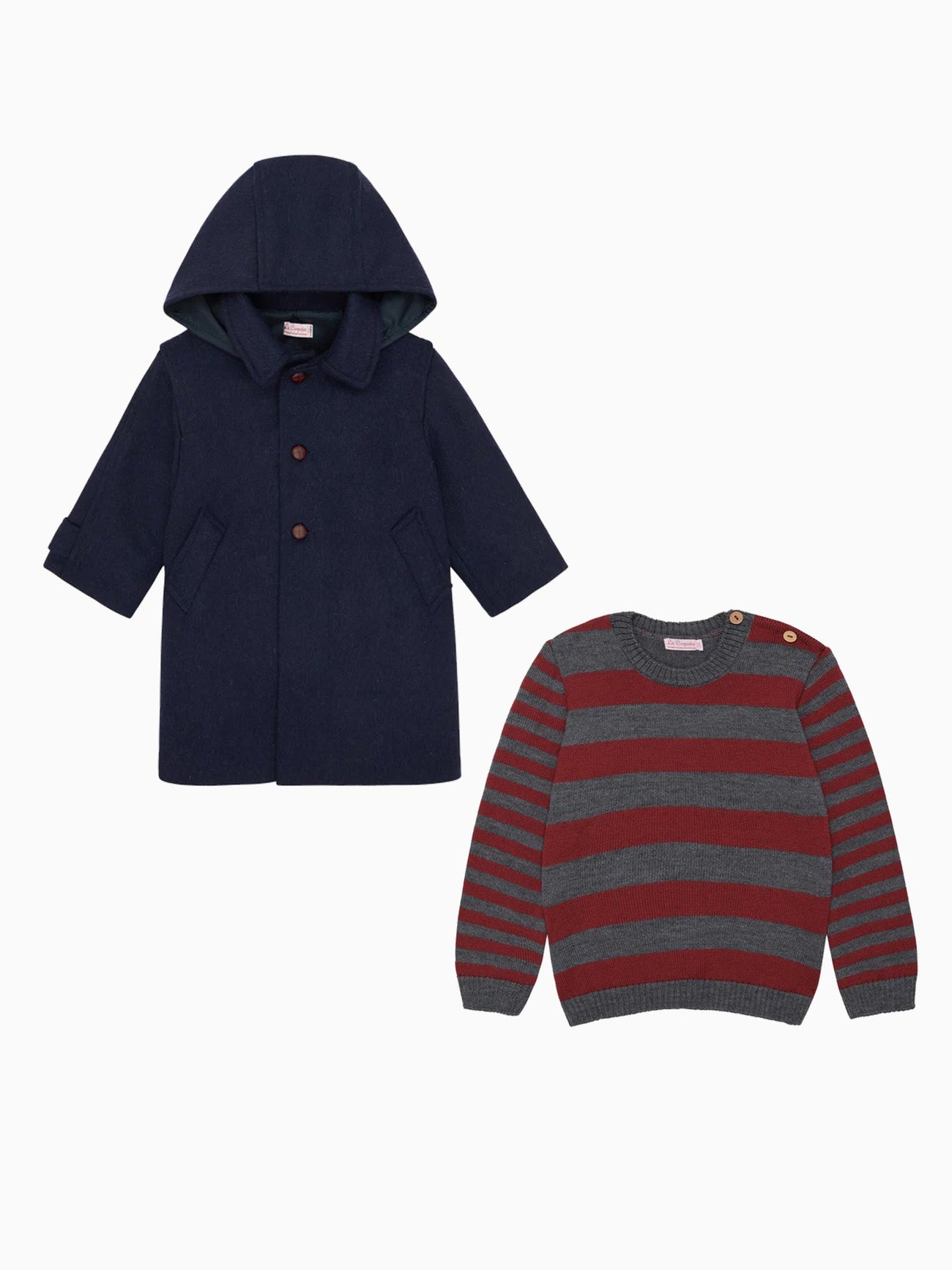 Bromo Jumper & Loden Coat Boy Outfit Bundle