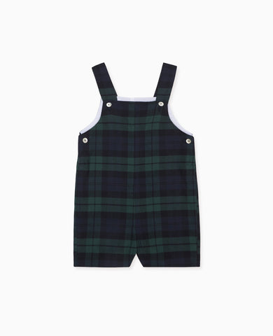 Green Tartan Buganvilla Baby Dungarees