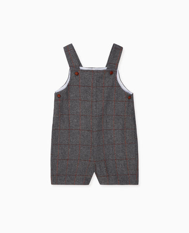 Grey Buganvilla Baby Dungarees