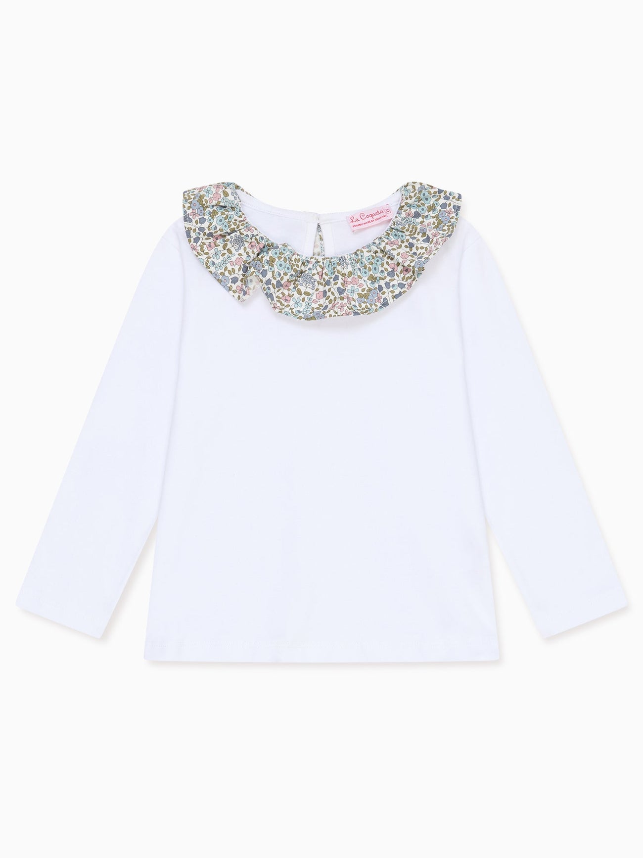 Ivory Floral Calda Long Sleeve Baby Girl Top