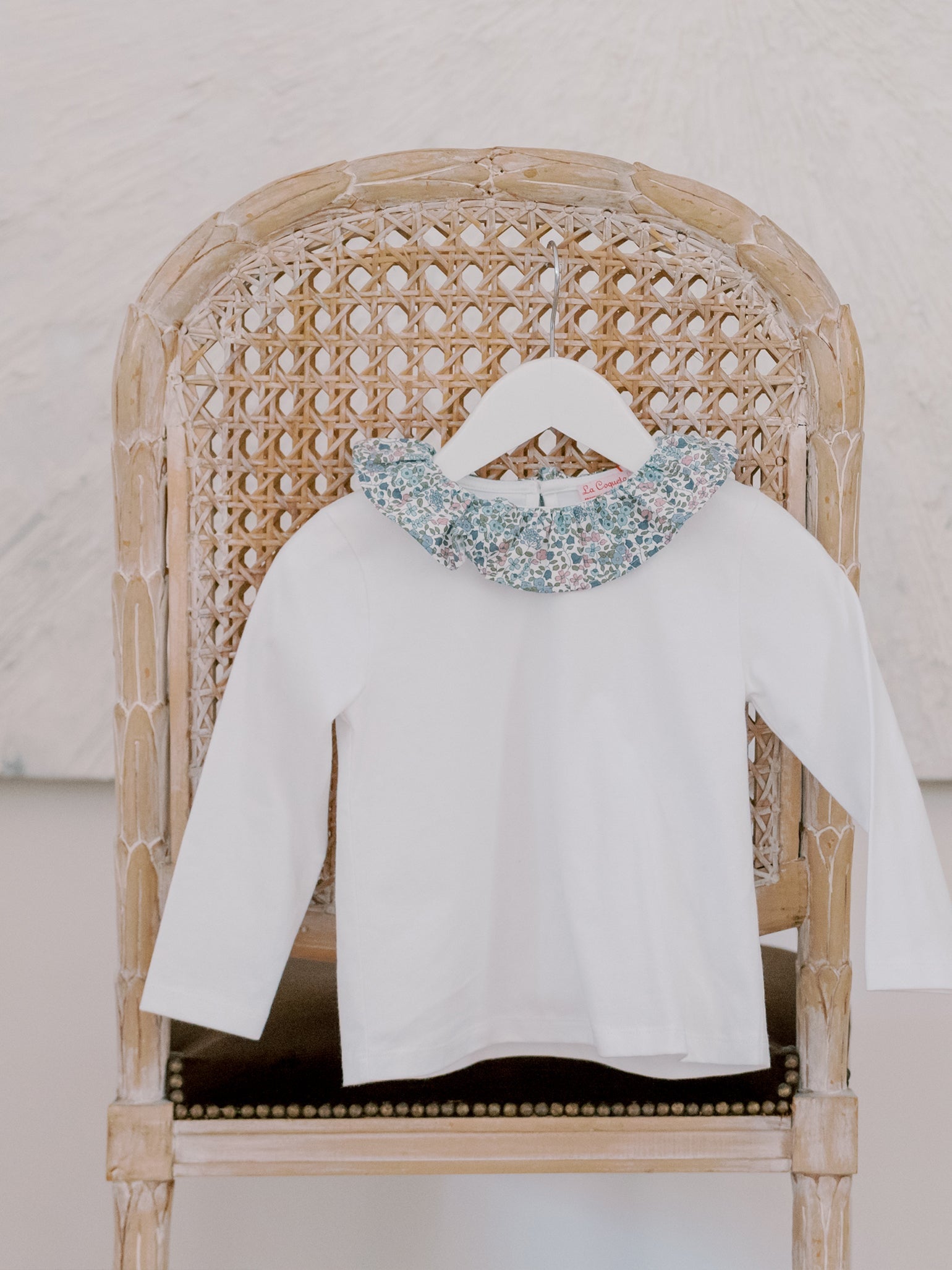 Ivory Floral Calda Long Sleeve Baby Girl Top