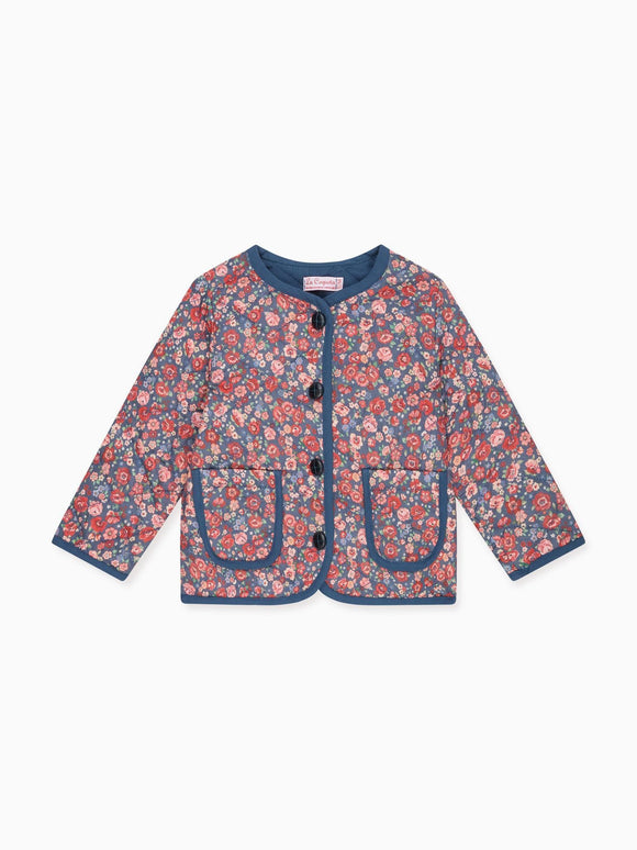 Navy Floral Calida Baby Girl Jacket