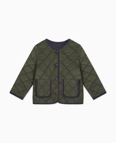 Olive Polka Dot Calida Baby Girl Jacket
