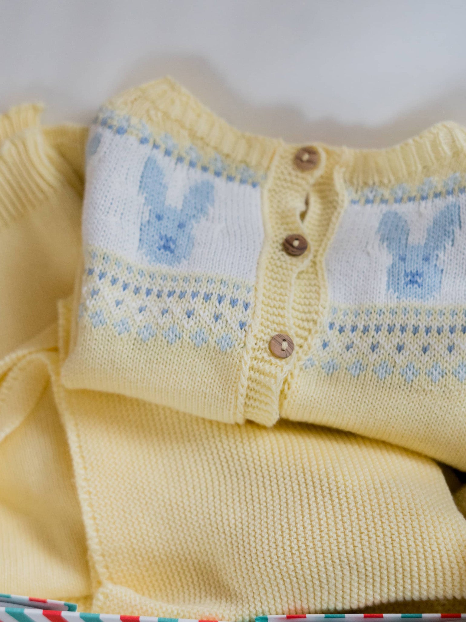 Vanilla Calli Cotton Bunny Baby Knitted Set