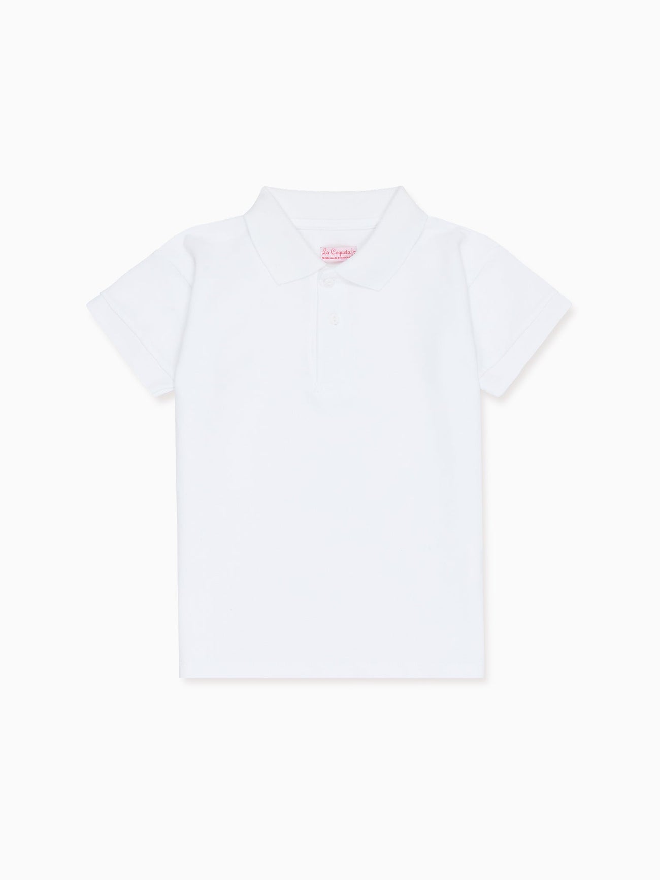 White Camilo Boy Polo Shirt