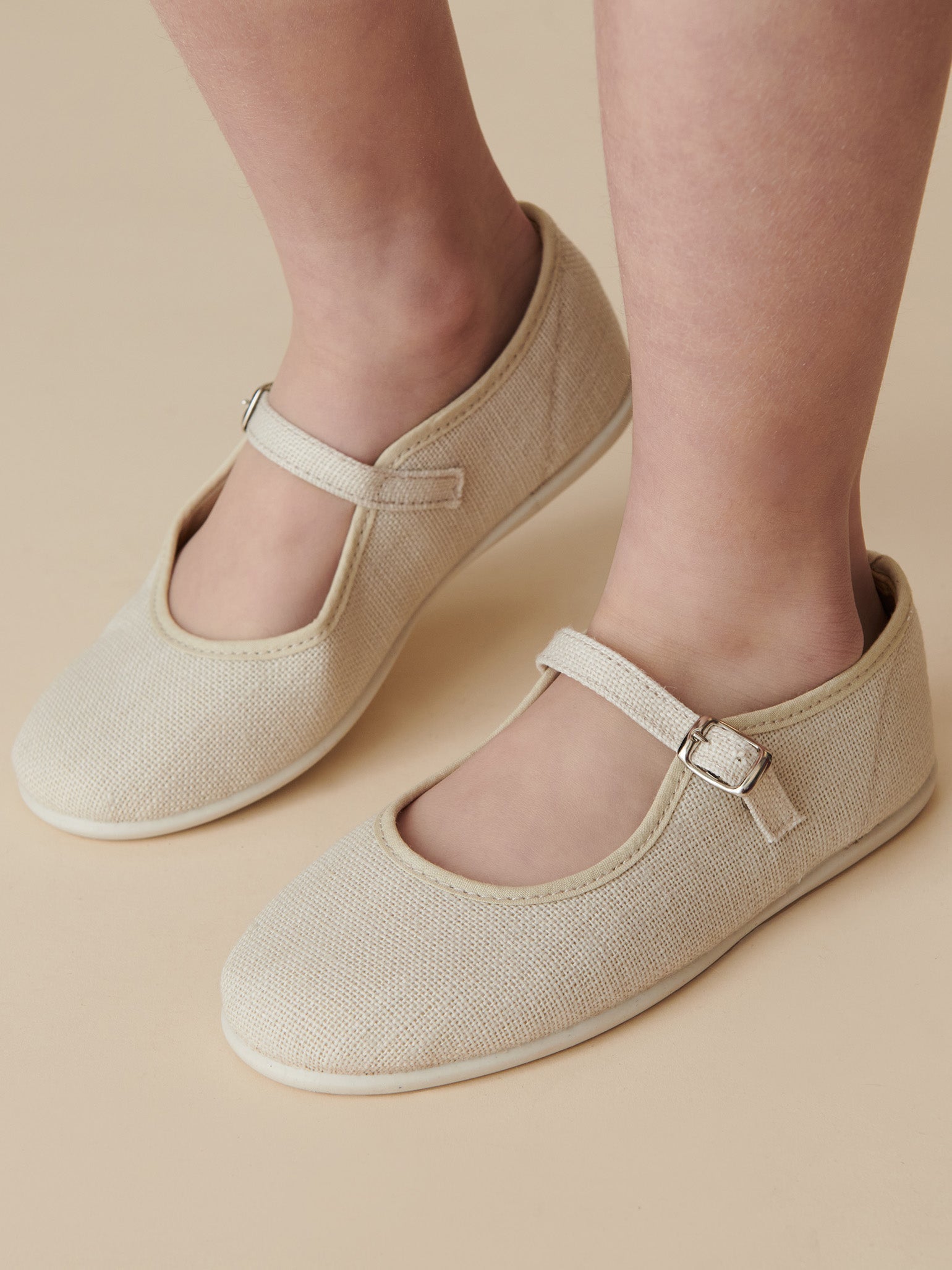 Sand Canvas Girl Mary Jane Shoes