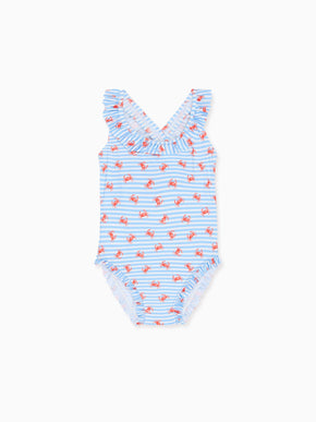 Blue Stripe Caranjo Girl Swimsuit