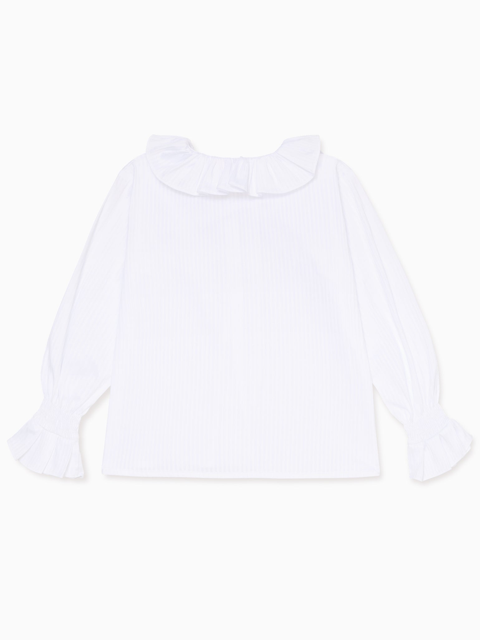 White Carissa Long Sleeve Girl Shirt