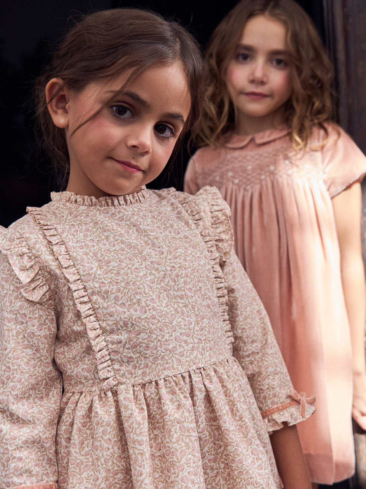 Dusty Pink Carlota Girl Hand-Smocked Dress