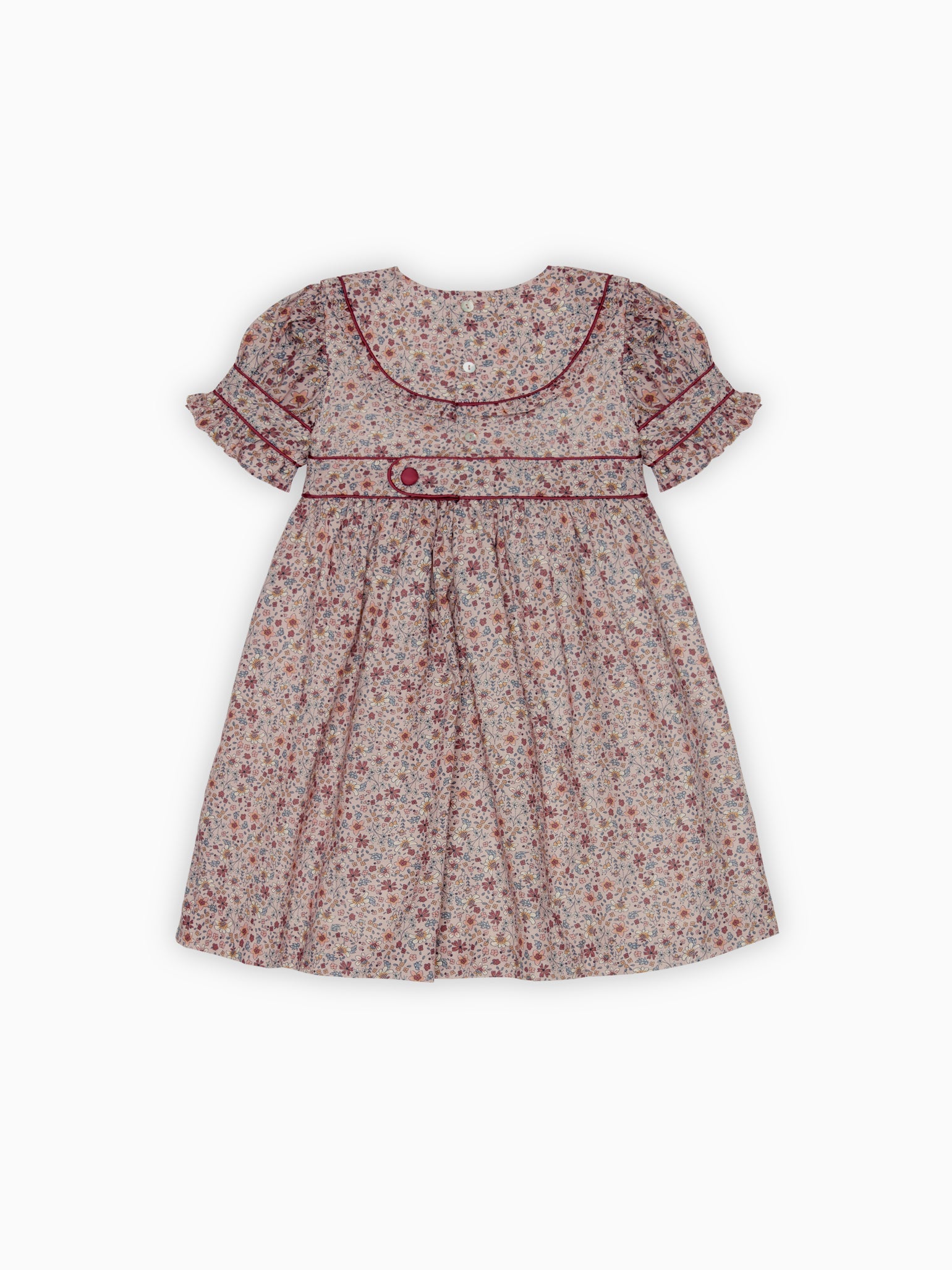 Pink Floral Casilda Girl Hand-Smocked Dress