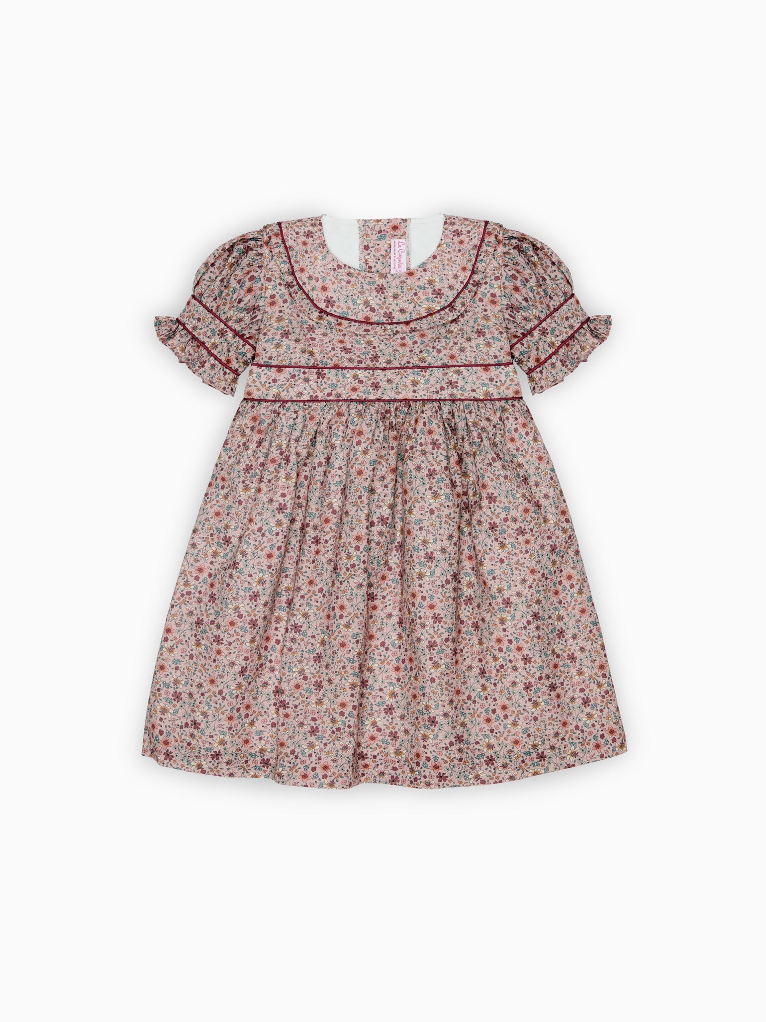 Pink Floral Casilda Girl Hand-Smocked Dress