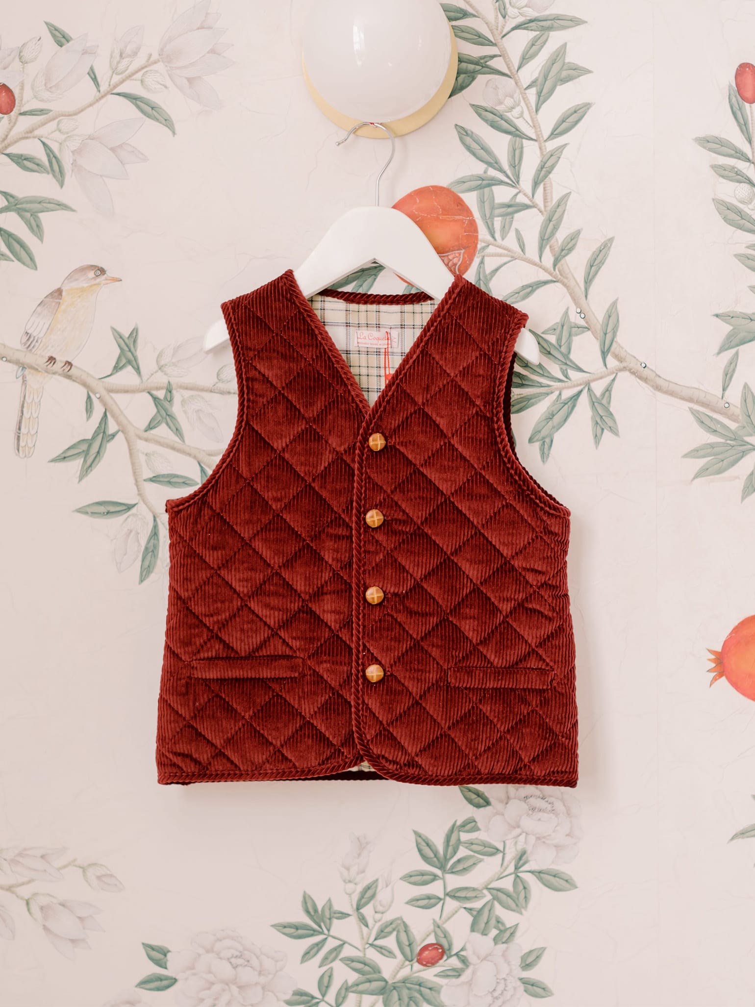 Burgundy Caza Kids Sleeveless Jacket