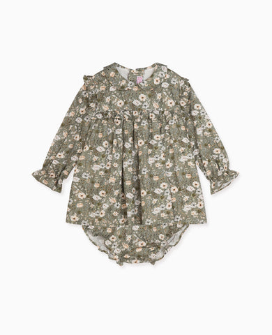 Sage Floral Cecilia Baby Girl Set