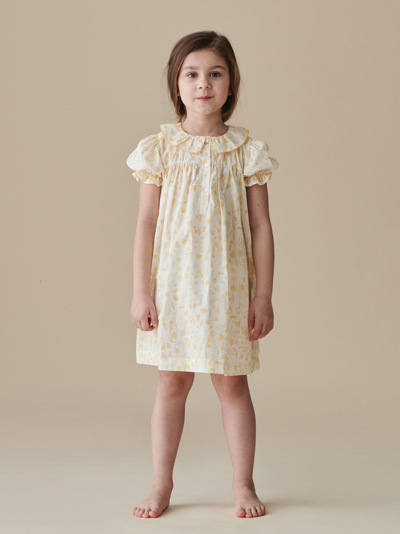 Yellow Floral Cilla Girl Nightgown