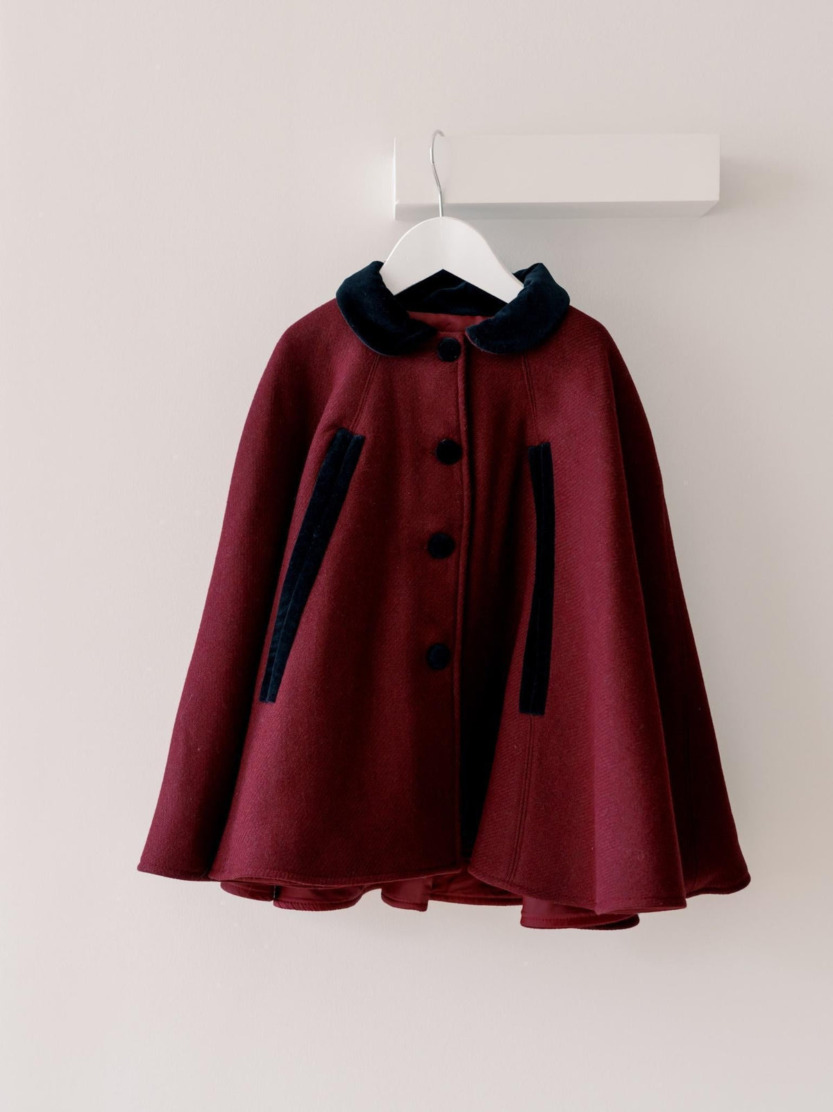 Burgundy Clara Girl Cape