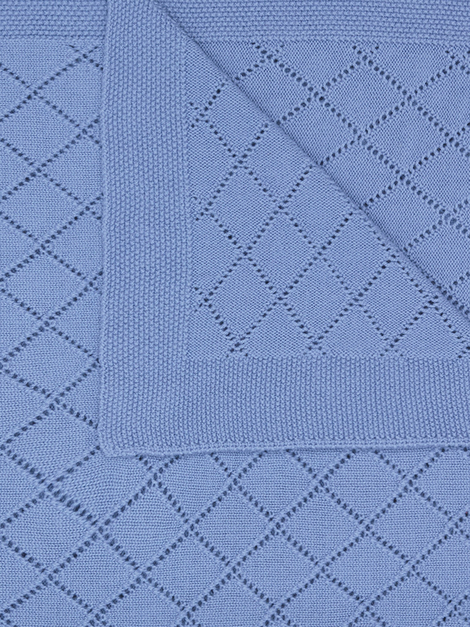 Blue Classic Merino Baby Blanket