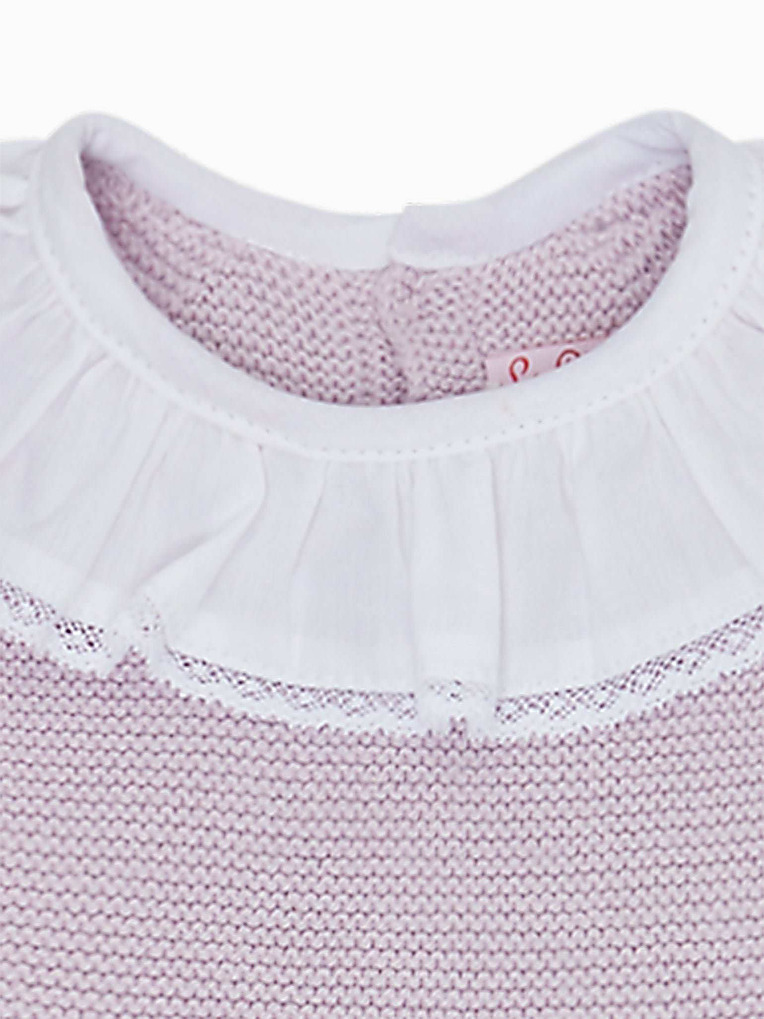 Lilac Claudeta Cotton Baby Girl Knitted Set