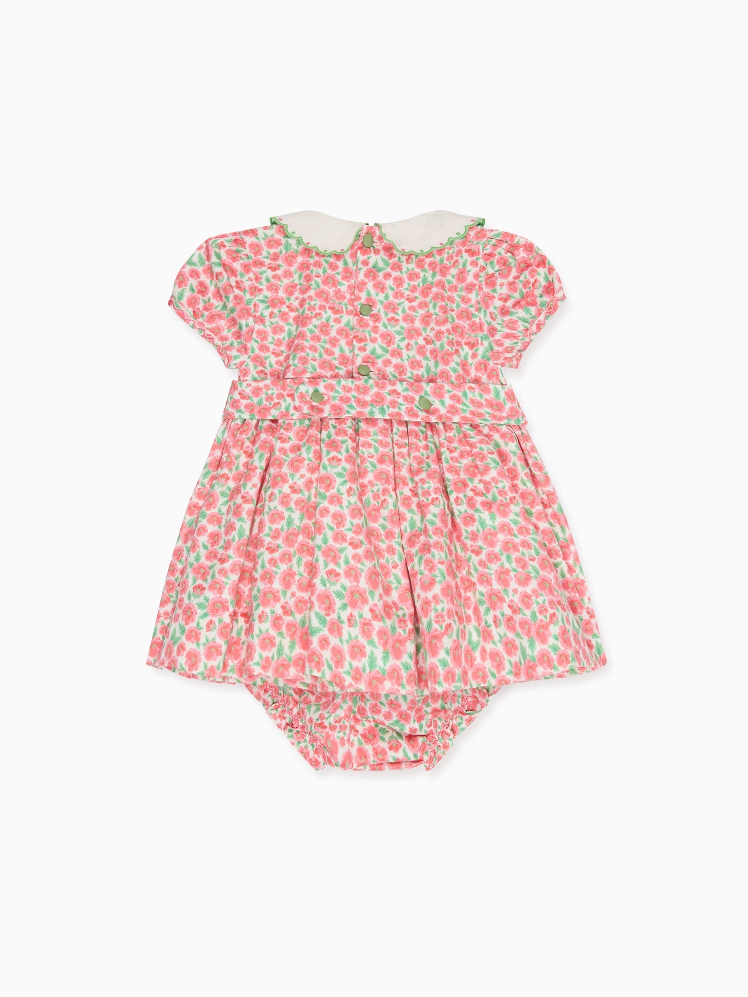 Red Floral Coco Baby Girl Hand-Smocked Set