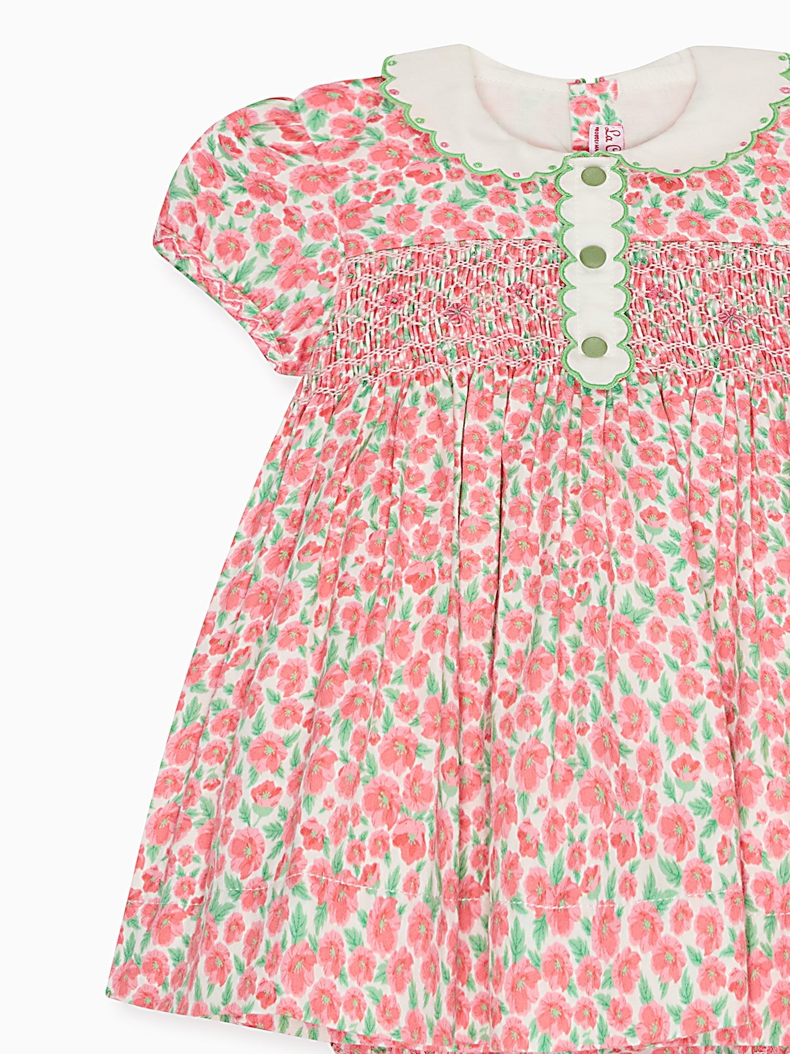 Red Floral Coco Baby Girl Hand-Smocked Set