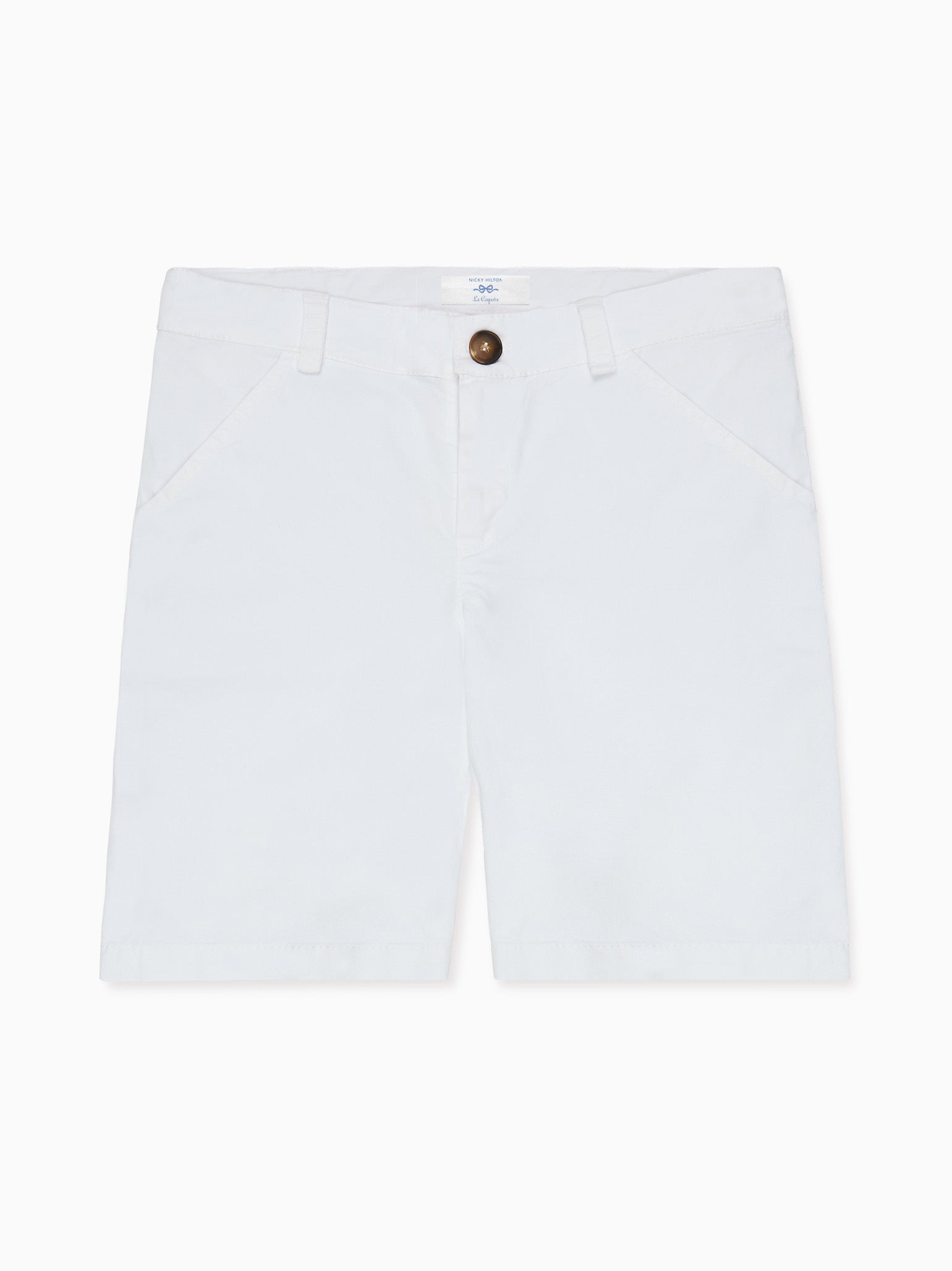 Nicky Hilton x La Coqueta White Conrad Boy Chino Shorts