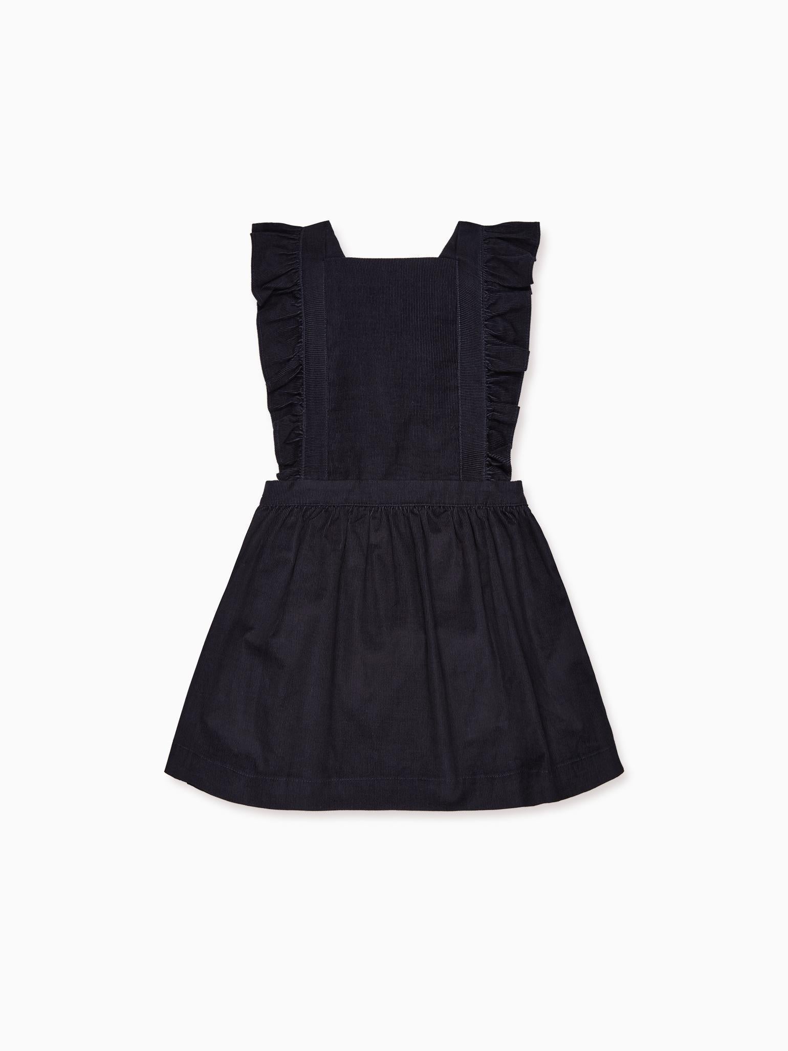 Navy Cora Corduroy Girl Pinafore Skirt