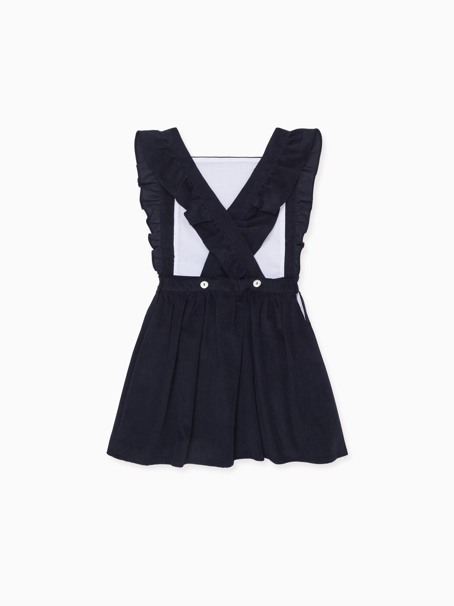 Navy Cora Girl Pinafore Skirt