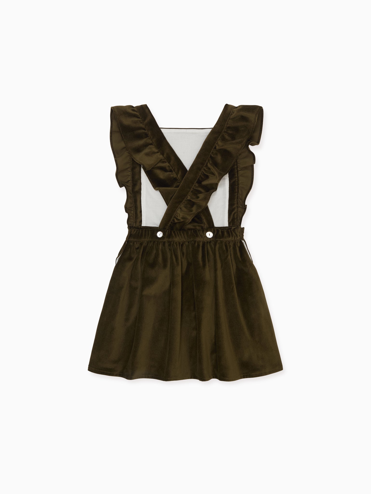 Olive Cora Velvet Girl Pinafore Skirt