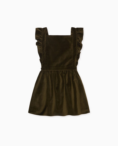 Olive Cora Velvet Girl Pinafore Skirt