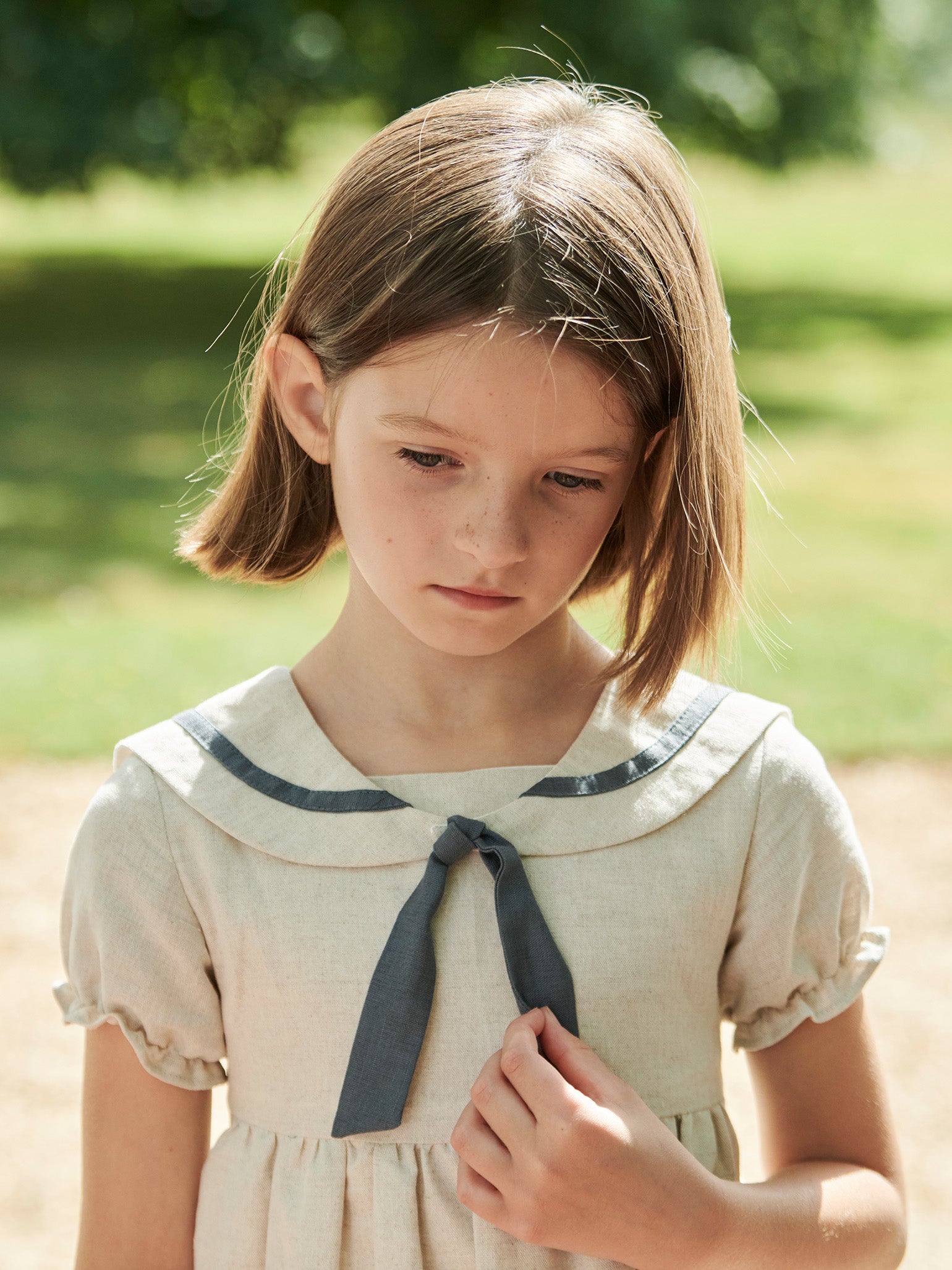 Oatmeal Cordelia Girl Dress