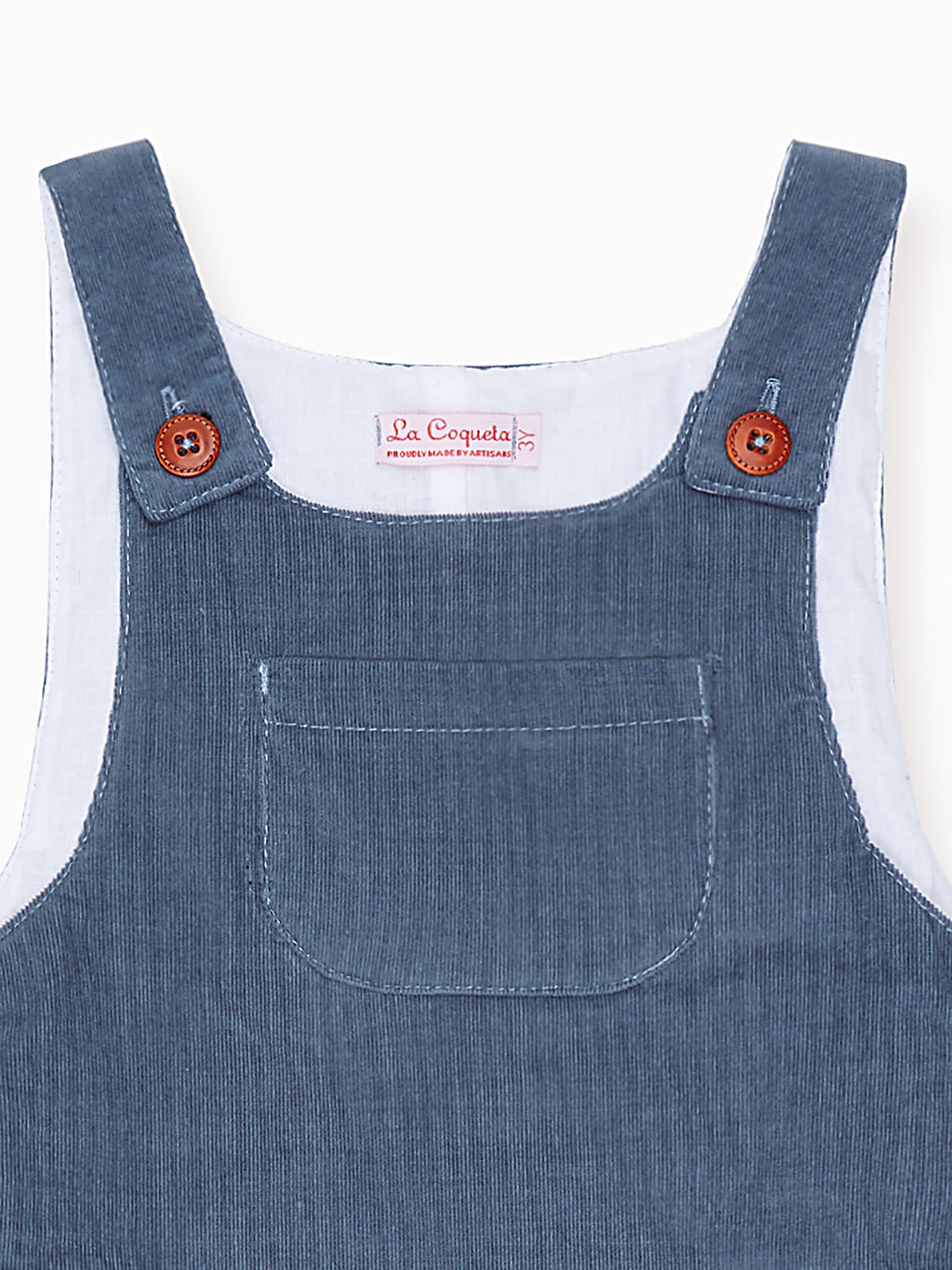 Dusty Blue Coroza Baby Dungarees