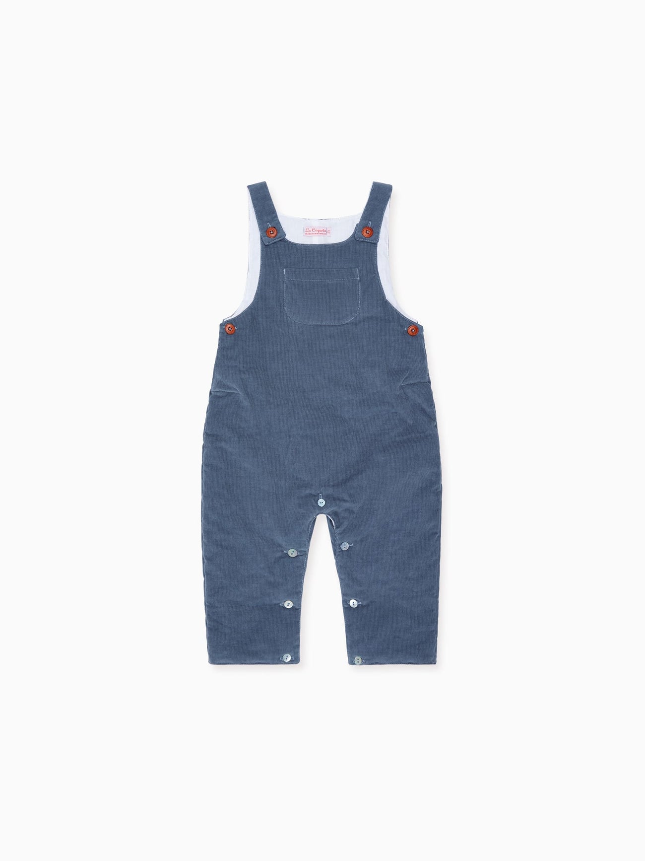 Dusty Blue Coroza Baby Dungarees