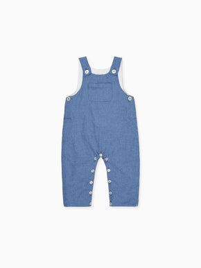 Dusty Blue Coroza Baby Dungarees