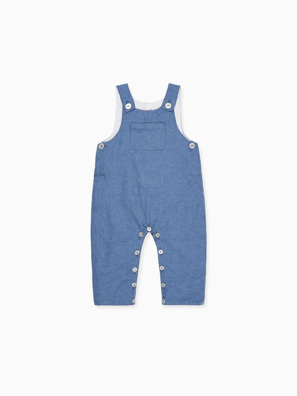 Dusty Blue Coroza Baby Dungarees