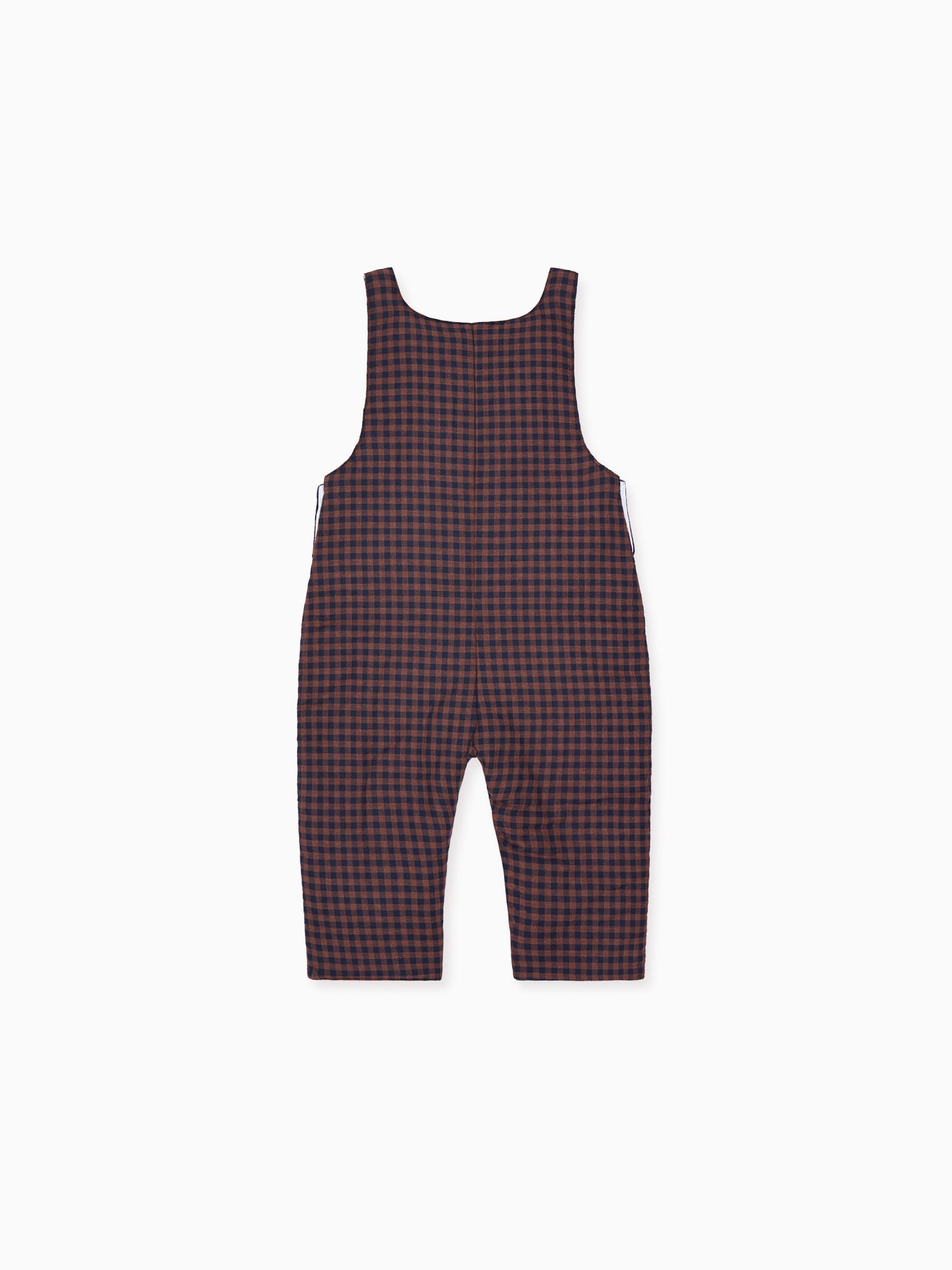 Navy Check Coroza Baby Dungarees