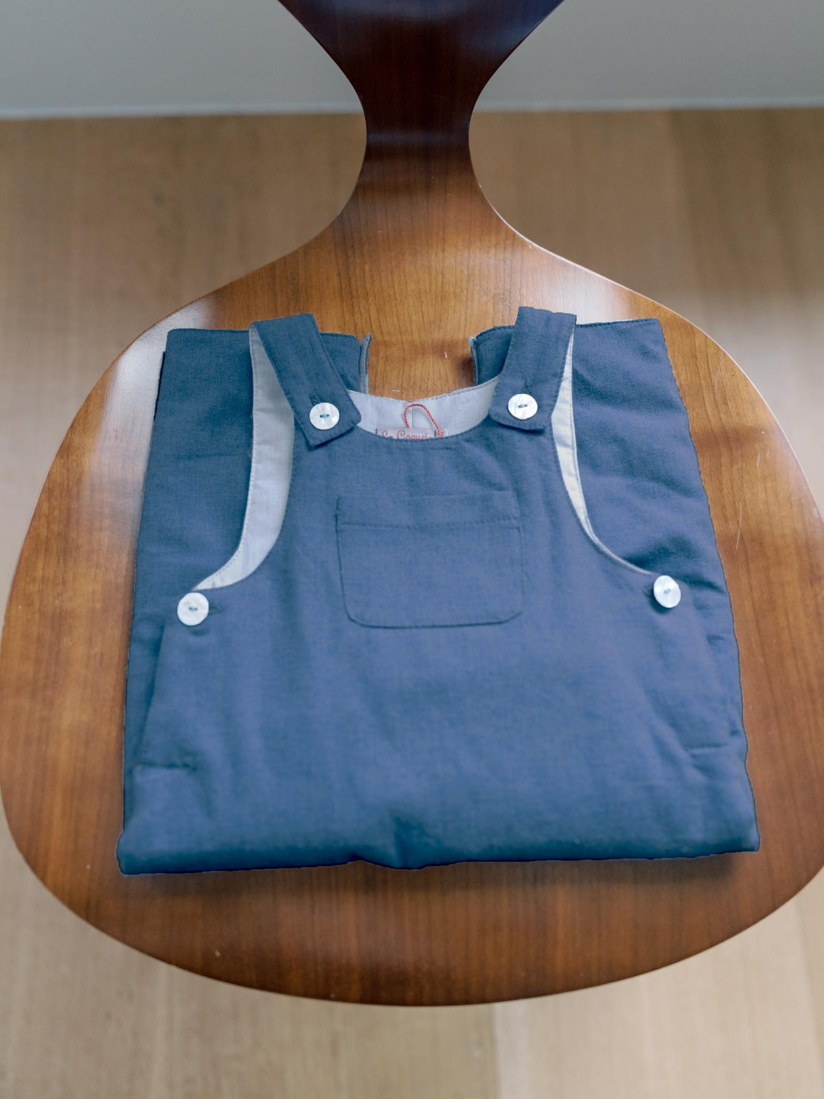 Dusty Blue Coroza Baby Dungarees