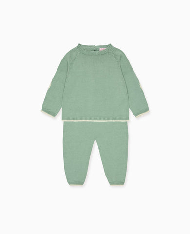 Sage Mirlo Cotton Baby Knitted Set